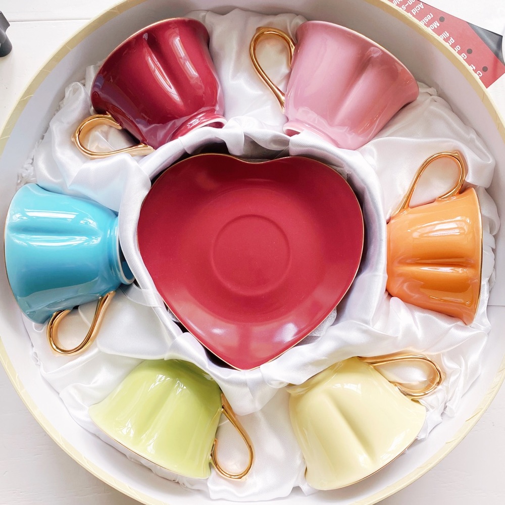 Set of 6 Classic Coffee&Tea Inside our Hearts
